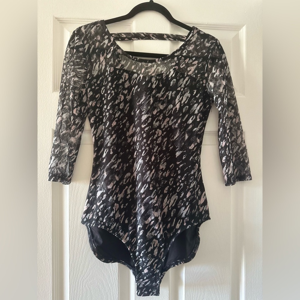 NWT- Material Girl Black and White Fitted Bodysuit